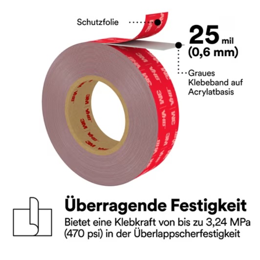 Bild von VHB-Klebeband Max-060F - grau
